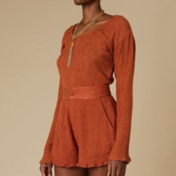 Savannah Morrow Rum Top in Papaya NWT Silk Bamboo Blend - Picture 1 of 8